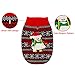 BINGPET Dog Ugly Christmas Sweater Classic Xmas Turtleneck Knitwear with Penguin Pattern, Pet Holiday Sweater Coat Winter Warm Cloth