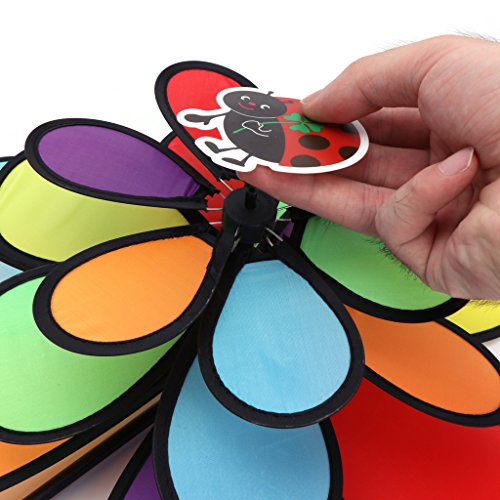 Lvyuanda Rainbow Colorful Wheel Wind Spinner Windmill - Outdoor Lawn Decor Your Yard and Garden