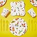 BLUE PANDA 144 Piece Let's Fiesta Dinnerware Set for Cinco de Mayo Party Supplies, Taco Tuesday Decorations (Serves 24)