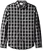 Calvin Klein Men's Long Sleeve Large Scale Herringbone Plaid Button Down Shirt