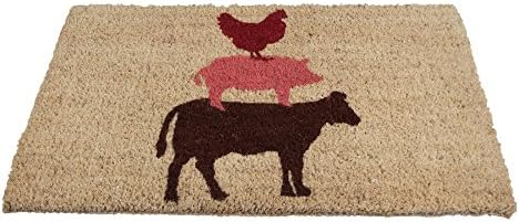 Country Decor Stacker Farm Animals Coir Mat