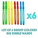 Big Bubble Wand Assortment - Super Value Pack of Summer Toy Party Favor (6 Pack)