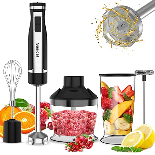 Immersion Hand Blender, 800W Stick Blender, 20 Speed Stainless Steel