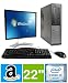 DELL Optiplex Desktop with 22in LCD Monitor (Core 2 Duo 3.0Ghz, 8GB RAM, 1TB HDD, Windows 10), Black (Renewed) primary