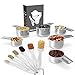 Homgeek Measuring Cups and Measuring Spoons set, Stainless Steel Measuring Cups and Spoons Set of 12, Liquid Measuring Cup or Dry Measuring Cup Set, Stainless Measuring Cups, Kitchen Metal Nesting Cup