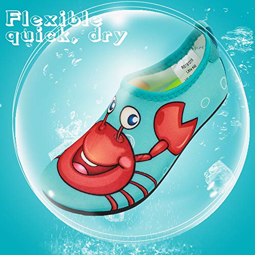 image for hiitave Kids Water Shoes Non-Slip Quick Dry Barefoot Beach Aqua Swim P