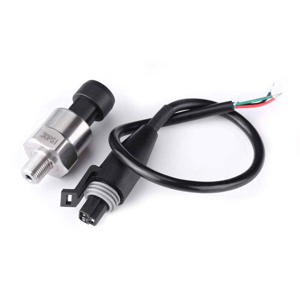 Pressure Transducer Sender Sensor Stainless Steel for Oil Fuel Air Water (30PSI)