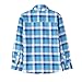 Bienzoe Boy's Warm Flannel Button Down Long Sleeve Plaid Shirt