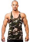Iwearit Camoflage Mens Y Back Stringer Tank Top (Lg-Camo)