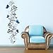 Blue Butterflies and Hanging Vines Wall Sticker Decal Size: 30inchx10inch (HxW)