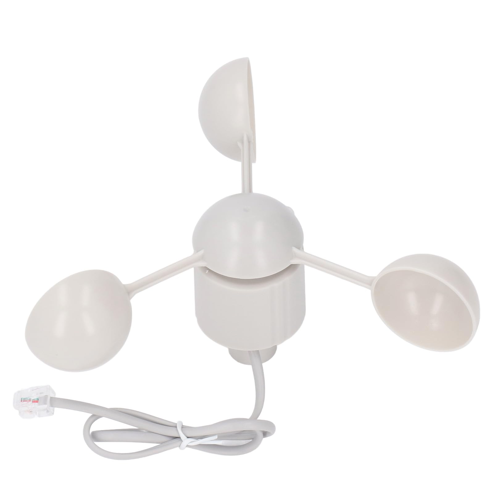 Wind Cups, 3 Cups Wind-Measuring Detector, Wind Speed Sensor Anemometer with RJ11 Connector, WH2081 Replacement Spare Part for Weather Station to Test The Wind Speed