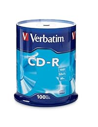 Verbatim 700MB 52X 80 Minute Branded Recordable Disc CD-R, 10-Disc 97955 paquete libre de frustración Branded