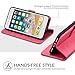 TUCCH Wallet Case for iPhone 7/8/SE 2020/SE 2022, PU Leather Flip Folio With Card Slot, Stand Holder, Magnetic [TPU Shockproof Interior] Compatible With iPhone 7/8/SE2/SE 3, Hot Pink