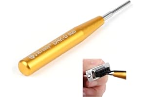 D SUB Connector Pins Removal Tool JRready DRK-D SUB Pins insertion Extraction Tool for TE/AMP/Harting Heavy Duty 5A Han DB Connector Crimp Contacts Extract, ID:0.07,OD: 0.09