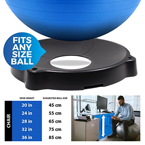 URBNFit Exercise Ball Chair Stand 1Piece Base for Yoga, Swiss