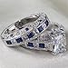 LOVERSRING 3pc Two Rings His and Hers Couple Rings Bridal Sets His Hers Women White Gold Filled Heart Cz Man Tungsten Carbide Wedding Ring Band Set