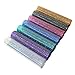 David accessories Holographic Printed Faux Leather Sheet Dot Pattern Laser Synthetic Leather Fabric 7 Pcs 8