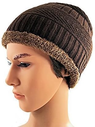 Warm Thick Winter Hat ,Warm Chunky Thick Stretchy Knit Beanie Skull Cap Beanie (NM-coffee)