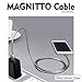 MAGNITTO Metal Braided Charging Cable - Metal Silver 3.3ft 2.4amp