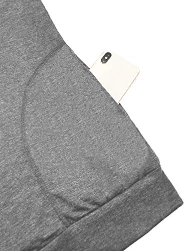 VISLILY Women's Plus Size Casual Blouse Shirts Loose Tunic Tops Short Sleeve Grey 22W - Thumbnail 6