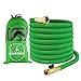 Joeys Garden Expanding Garden Hose Extra Strength Stretch Material with Brass Connectors - Bonus 8 Way Spray Nozzle, Carrying Bag and Hanger (50 Feet)