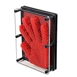 LifeEase 3D Pin Toy, Plastic Pin Art Board for Kids, Inspire Imagination, Challenge Senses,Unique & Innovative Instant-Changing Form, for Children (8.5 x 6.5 x 2.8 in.) (Red)