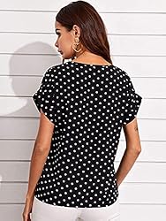 Floerns Women's Short Sleeve Business Casual Tops