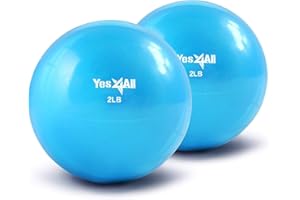 Yes4All Toning Ball - Soft Weighted Medicine Ball, Weighted Balls for Fitness, Yoga, Pilates Ball 2-10lbs with Multi Colors A