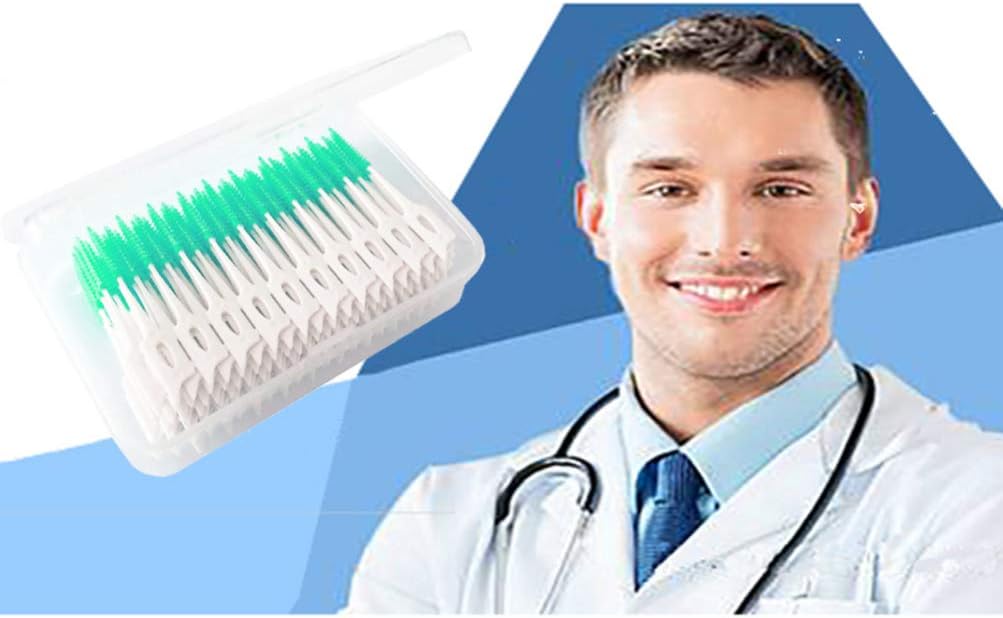 SUPVOX Interdental Brushes Dental Floss Sticks Portable Oral Tooth Clean 160pcs (Light Green), 160 count (Pack of 1) - Image 5