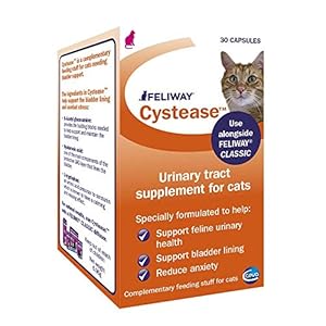 FELIWAY-Cystease-for-stress-related-bladder-problems-in-cats-30-Capsules FELIWAY Cystease, for stress-related bladder problems in cats Capsules, 30 Count (Pack of 1)