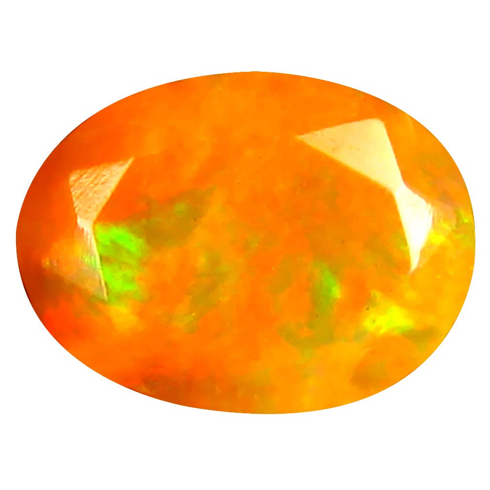 1.91 ct Oval Cut (10 x 8 mm) Un-Heated Transparent Quality Ethiopian Welo Rainbow Opal Natural Loose Gemstone