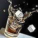 Aerb Set of 4 Stainless Steel Chilling Ice Cubes Reusable for Whiskey Wine Beverage