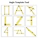 Template Tool , Measures Multi Angle & Form Ruler / Measuring Angle Ruler Template Tool for Woodworking Builders Craftsman Handymen DIY Layout Repeat Wood Brick Tile by SNAZER