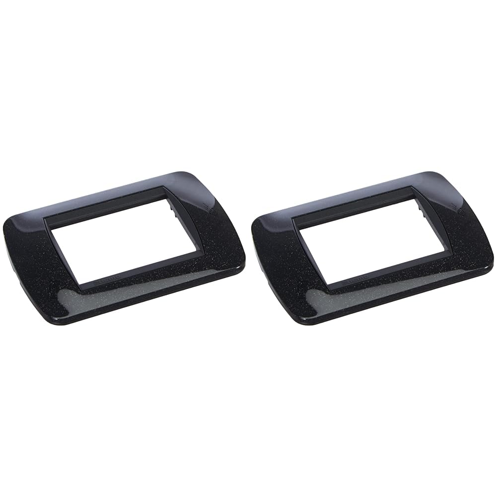 BTicino L4803PA Living International Plate 3 modules in technopolymers, 1 piece, Dark Grey (Pack of 2)