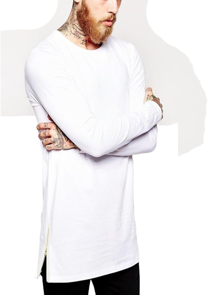 Men Long Sleeve Hip-hop Street Long T-shirt Us Sizes (Us-m)