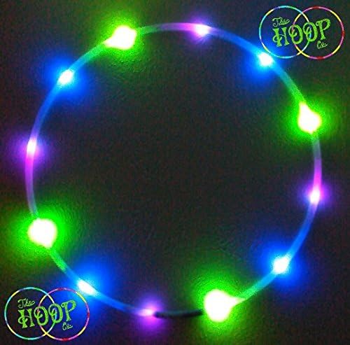 Pro LED Hula Hoop 30" (Green, Blue, Purple) 5/8" HDPE tubing w Charger &amp; Lithium battery (30")