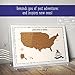 WNG Brands Scratch-Off USA Travel Map - Large Map of The United States for The Wall, Scratch-Off Poster of The USA for Travel, Personalized Travel Map, USA, Travel Tracker, Gifts for Travelers
