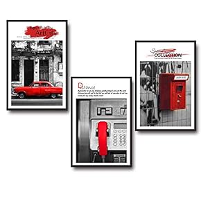 Framed for Living Room Bedroom Buildings Theme for x3 Panels