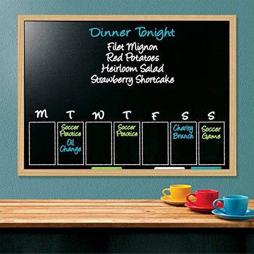 Board Dudes 17" x 23" Chalk Board with Oak Style Frame (CXM80)