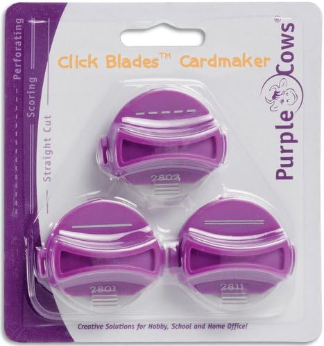 Purple Cows Click Blade Cardmaker 3/Package, Straight, Perforating, Scoring