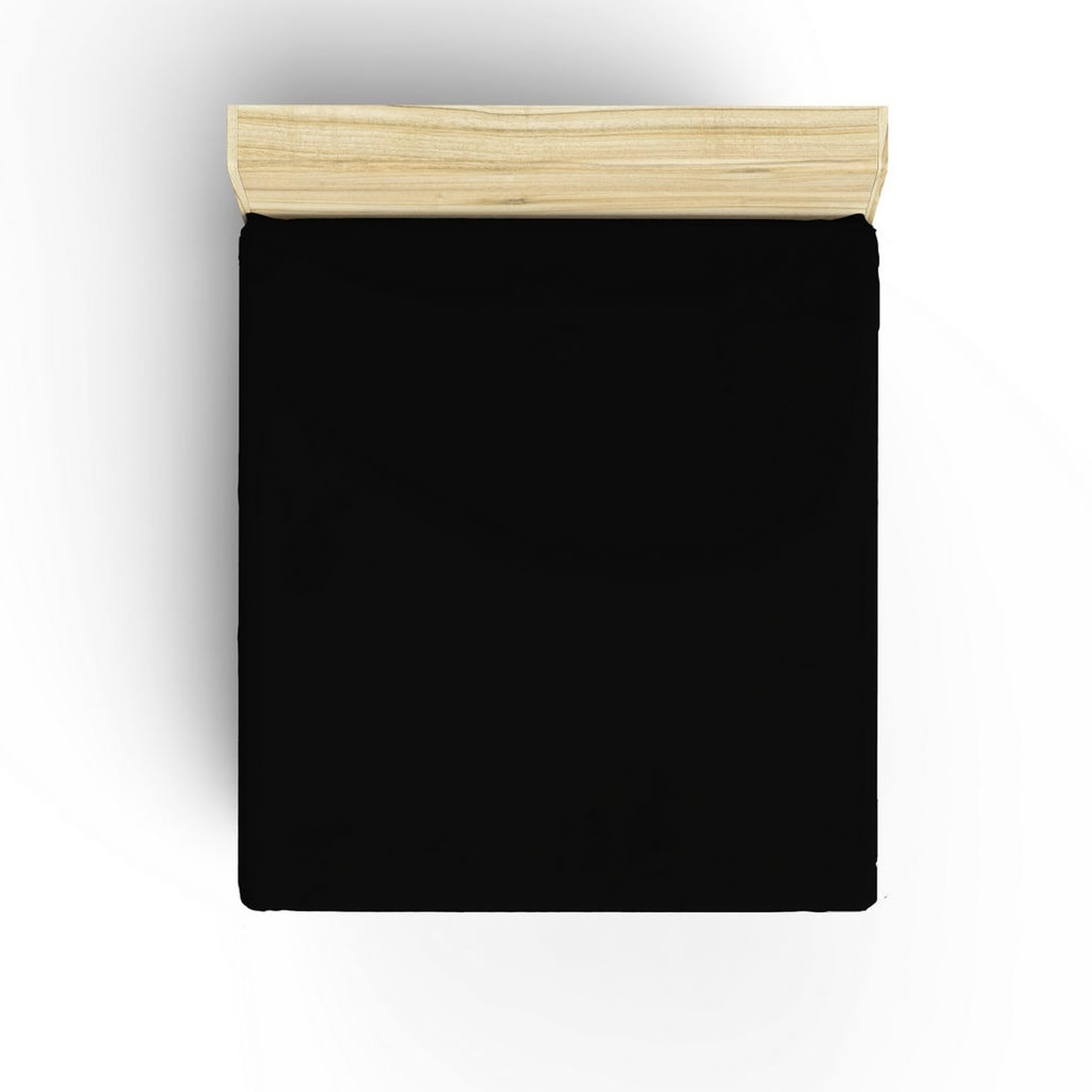 Fitted Sheet 140 x 190 cm Black — image 1
