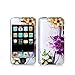 Purple Flower Design Hard Skin Case Cover for Apple Ipod Touch iTouch 2nd and 3rd Generation Gen 2g 3g 2 3 8gb 16gb 32gb 64gb