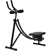 Foldable Ab Machine 330 lbs, Dual Track Core Trainer with LED Display