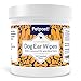 Petpost | Dog Ear Cleaner Wipes - Ultra Soft Cotton Pads in Coconut Oil Aloe Solution - Dog Ear Rinse & Cleanser 100 ct.