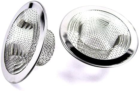 2pcs Metal Sink Strainer Bathtub Drain Hole Hair Catcher Drain Hole Filter Trap