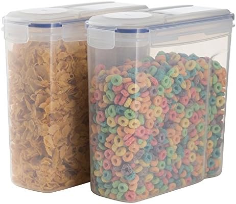 Cereal Container Keeper Great For Dry Food Storage With Airtight Lid Perfect For Sugar, Flour, Oatmeal and Protein Powder Dispenser