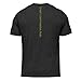 stacked tri-blend crew - vintage black/neon green - LG