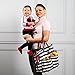 Diaper Bag by 8 Lemon Sharks - with Changing pad, Insulated Bottle Bag and Mini Purse - Designer Baby Bag for Moms and Dads - Black and White Stripes