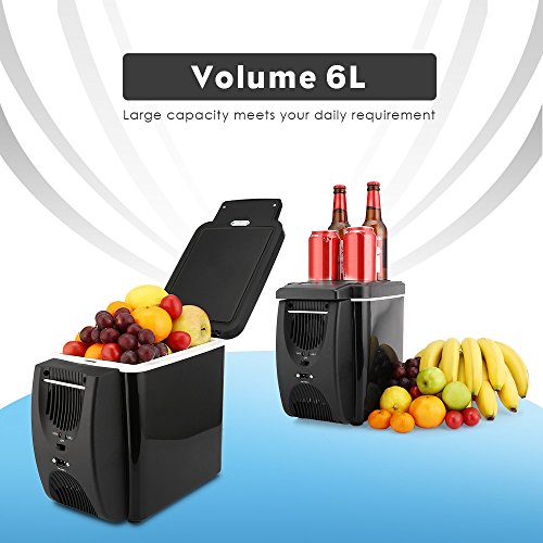 BISOZER Portable 6L Car Mini Fridge Type Electrical Cooler Heater Car Refrigerator Freezer Warmer Cooler Box - Thumbnail 6