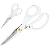 All Purpose Kitchen Scissors, Kitchen Shears Heavy Duty - Dishwasher Safe Food Scissors- Multipurpose Cooking Shears for Meat Poultry Food, Herbs, and Fish, Comfort Grip Handles, White